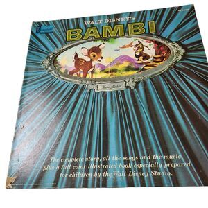 1960 Bambi Vintage Walt Disney Record The Story Of Bambi Complete Story Songs